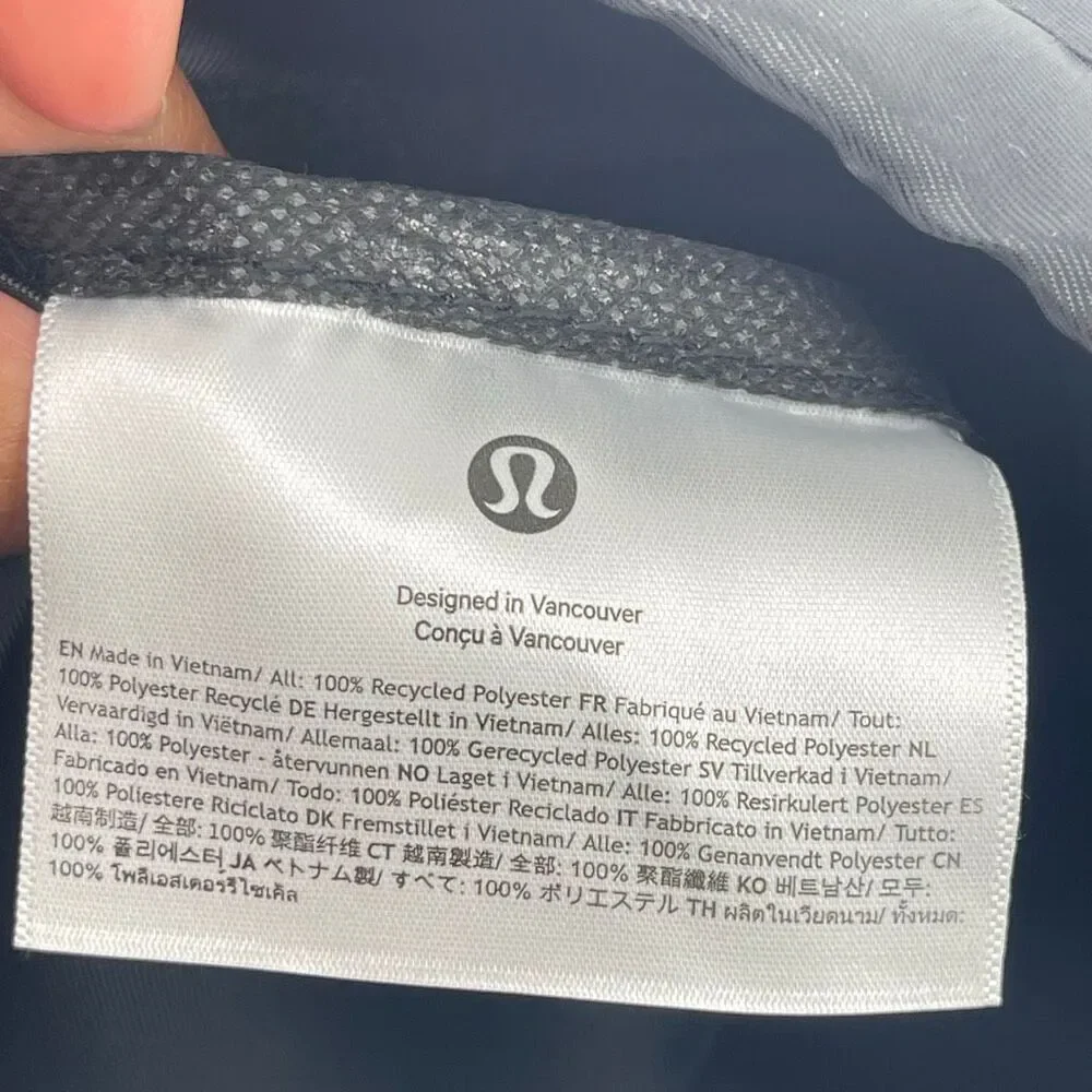 Lululemon Black Drawstring Storage Bag Shoe Gym Travel Pouch New